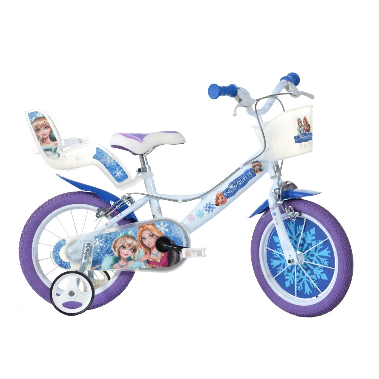 Bicicleta Niña 16 Pulgadas Snow Queen 5-7 Años - Azul