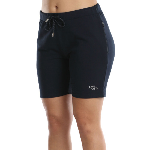 Short Femme Coldwater Creek Bleu - Taille 12, Coton Et élasthanne, Fermeture Bouton Et Zip, Occasion Très Bon état
