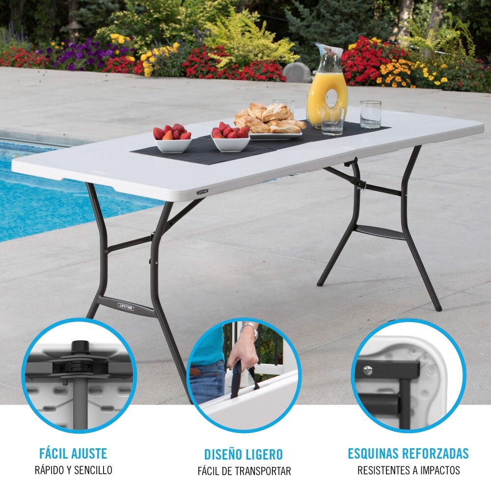 Mesa Plegable Multiusos Lifetime - Blanco - Camping  MKP view 2