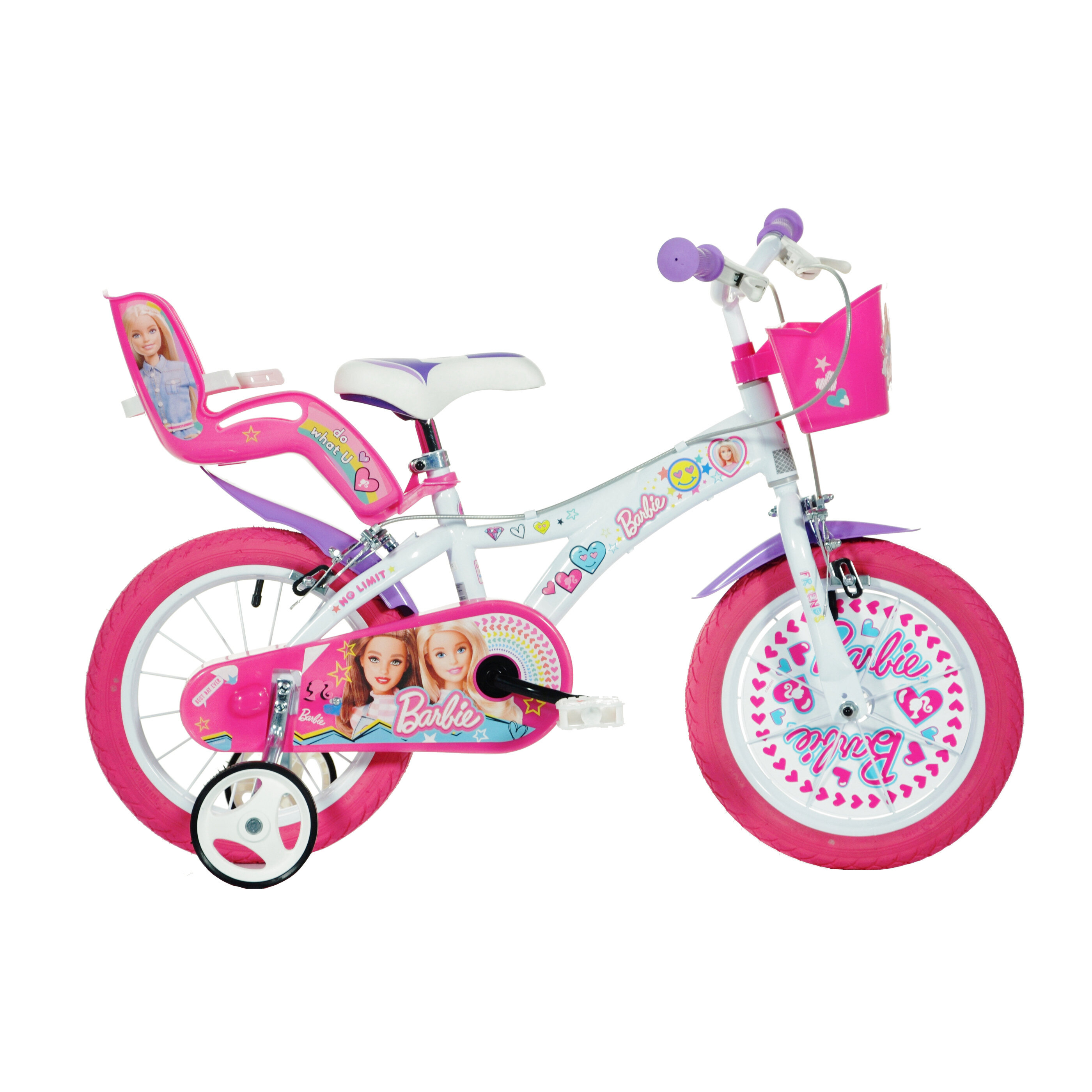 Bicicleta Infantil Barbie 14 Pulgadas 4-6 Años - Rosa