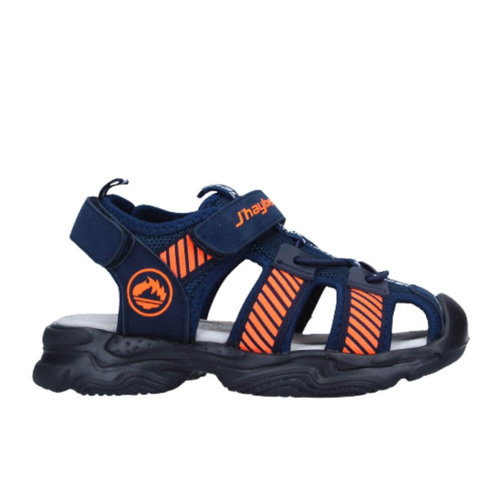 Sandalias J Hayber Oisan Azul marino Naranja Trekking Ni o