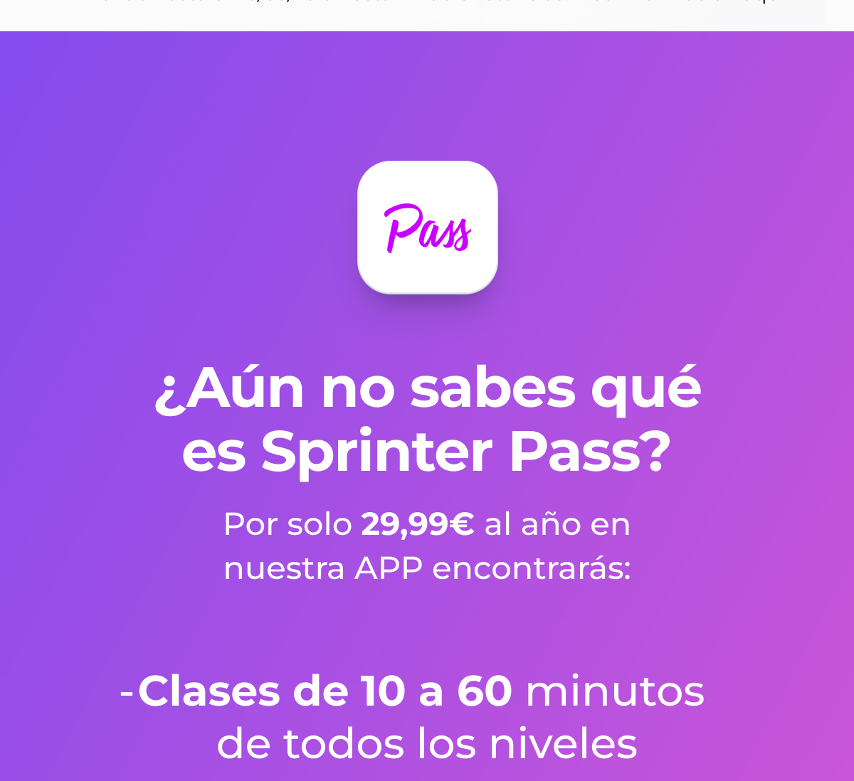 Sprinter Pass