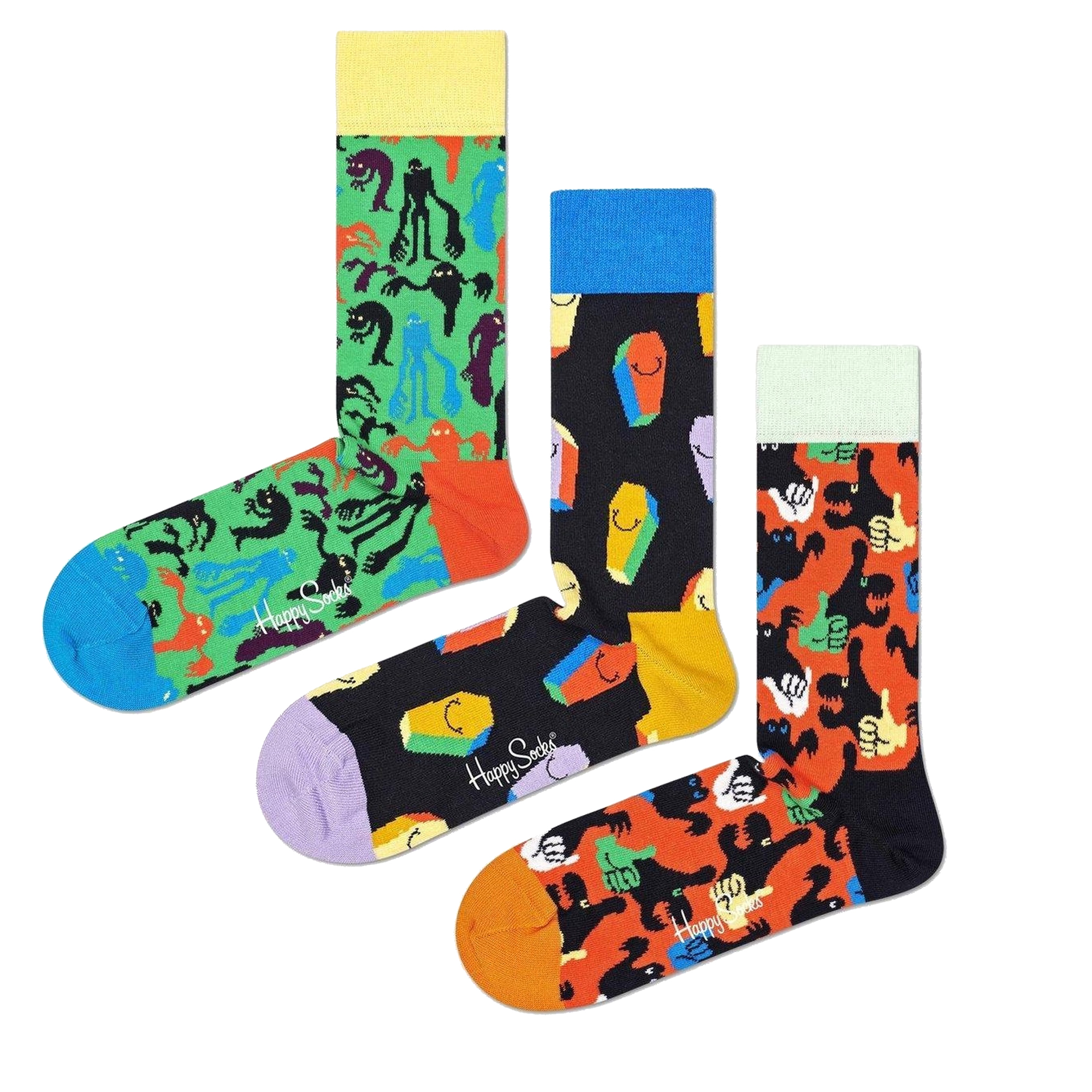 Pack 3 Pares De Meias Happy Socks Halloween Gift Set - multicolor - 