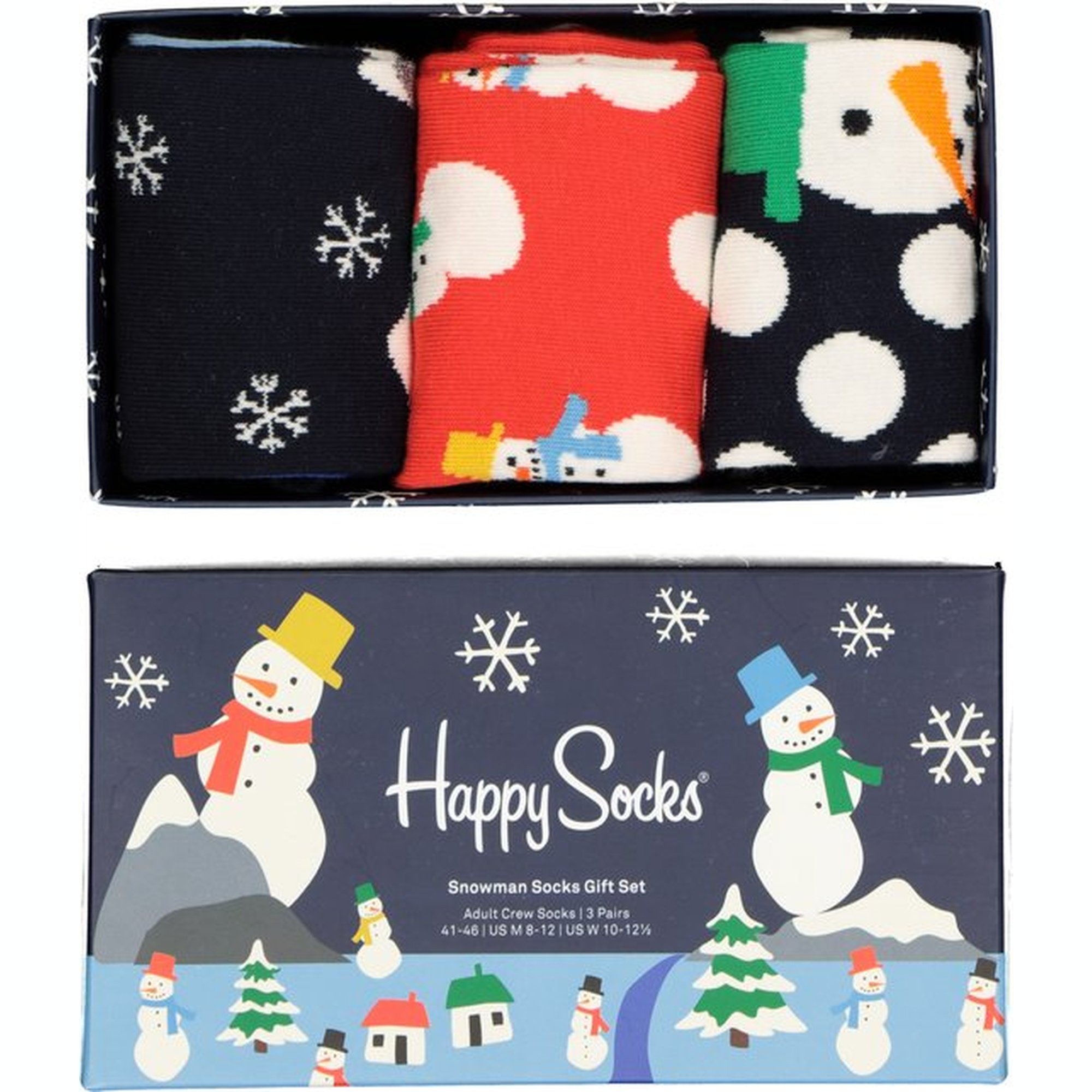 Pack 3 Pares De Meias Happy Socks Snow Gift Set - Multicor | Sport Zone MKP
