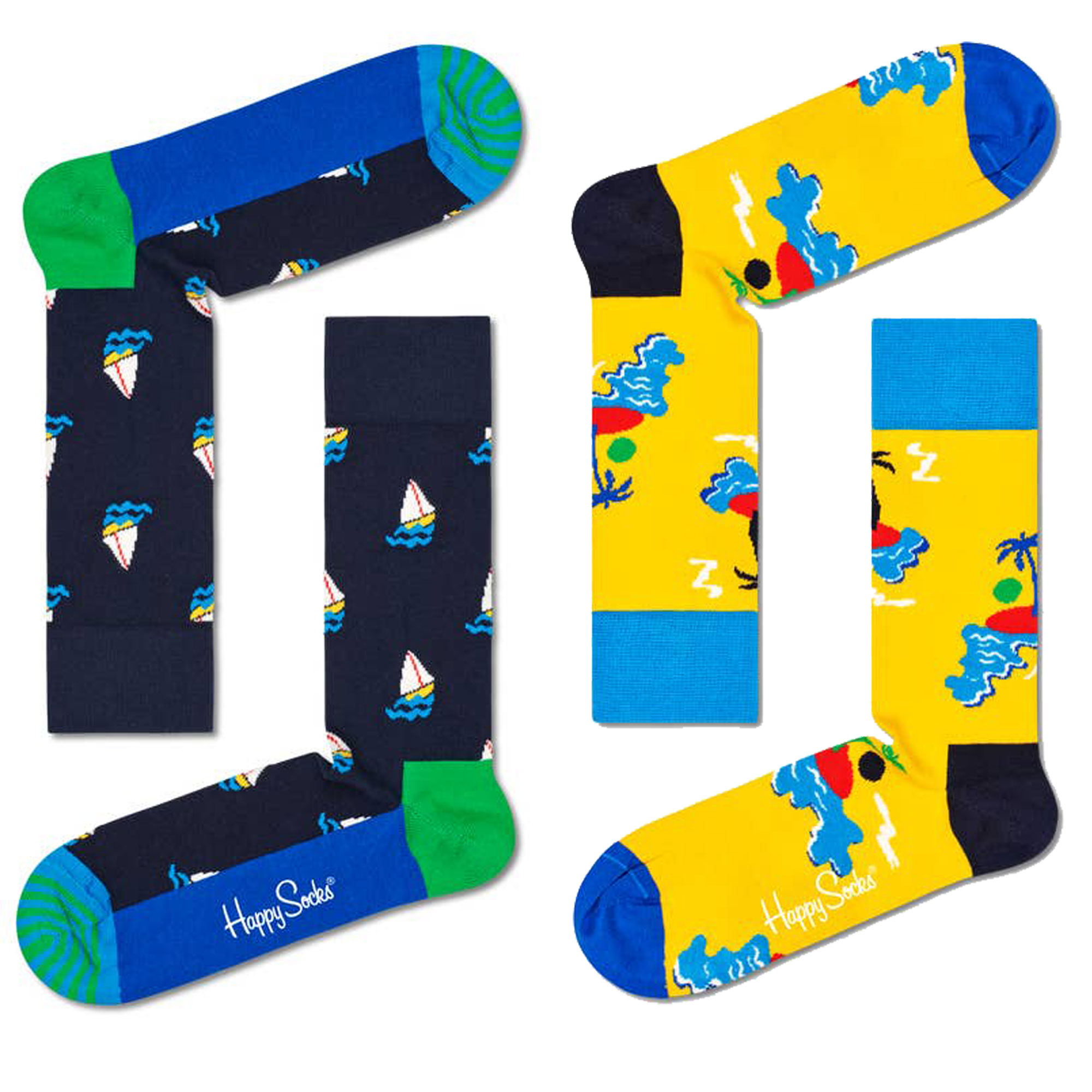 Pack 2 Pares De Meias Happy Socks Sail Away Gift Set - multicolor - undefined