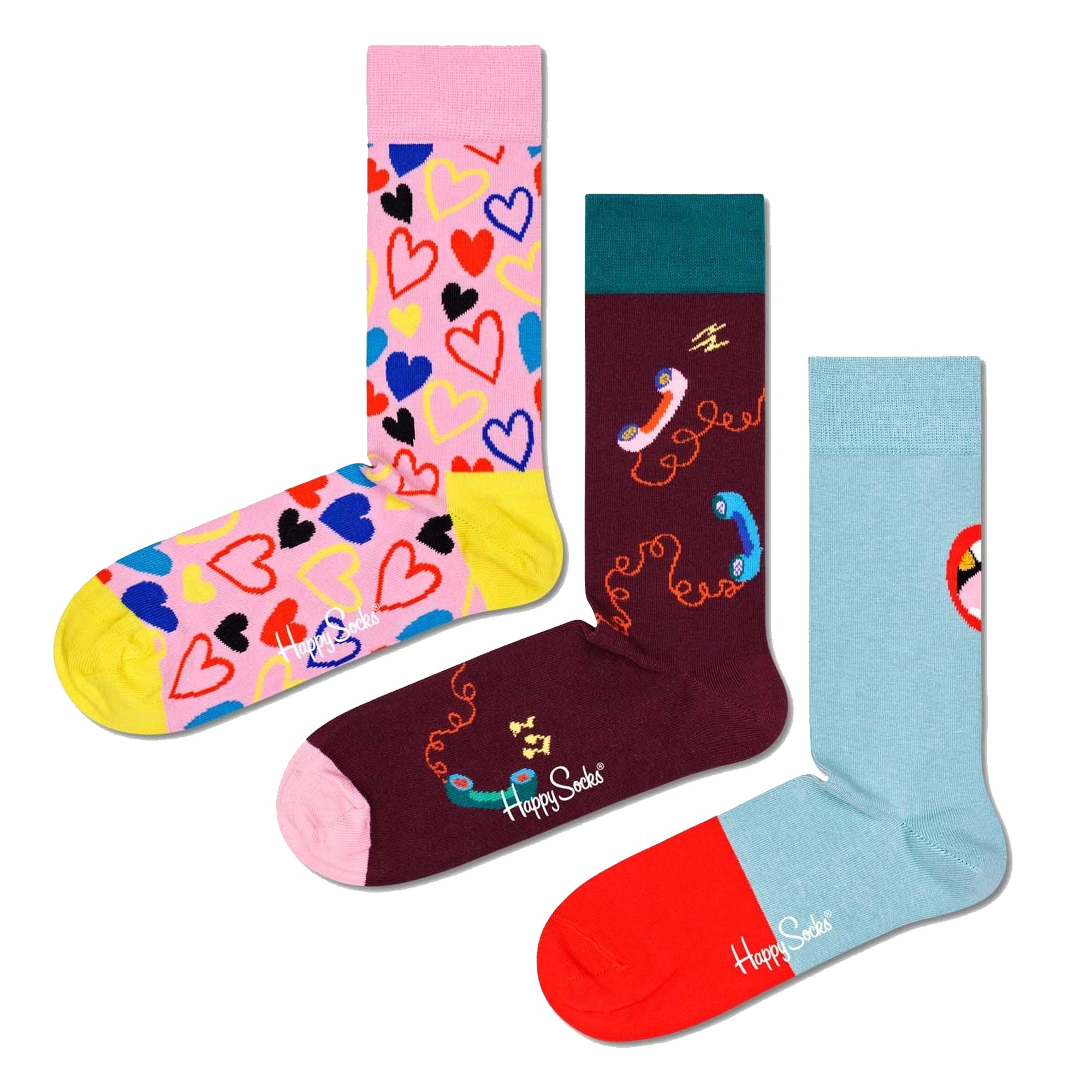 Pack 3 Pares De Meias Happy Socks Single Ready To Mingle Gift Set