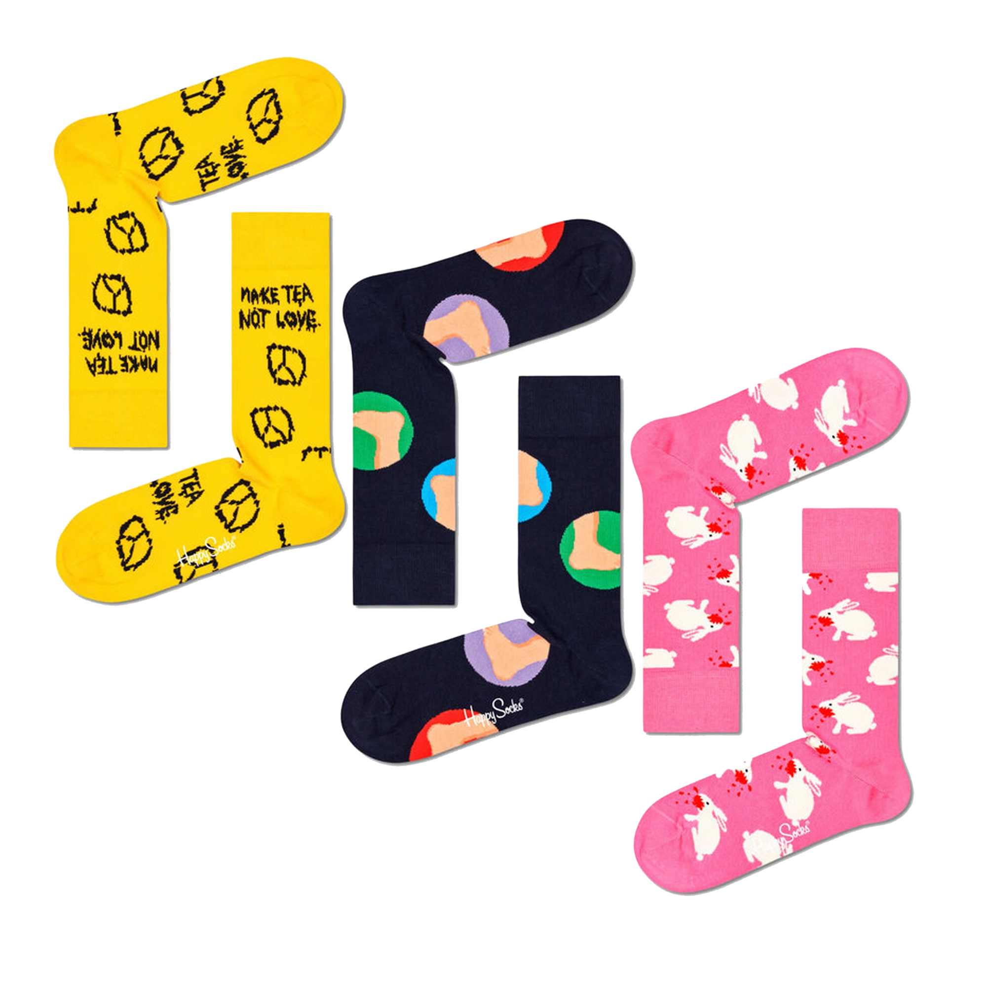 Pack 3 Pares De Meias Happy Socks Mony Python Gift Set - multicolor - 