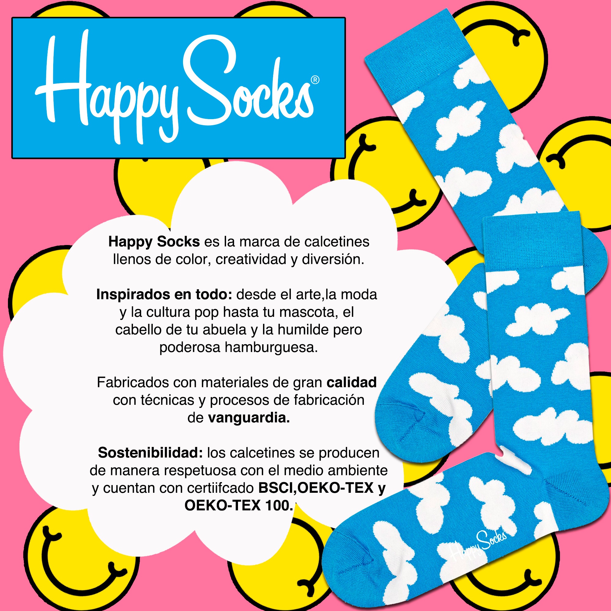 Pack 6 Pares De Meias Happy Socks Smiley Gift Set