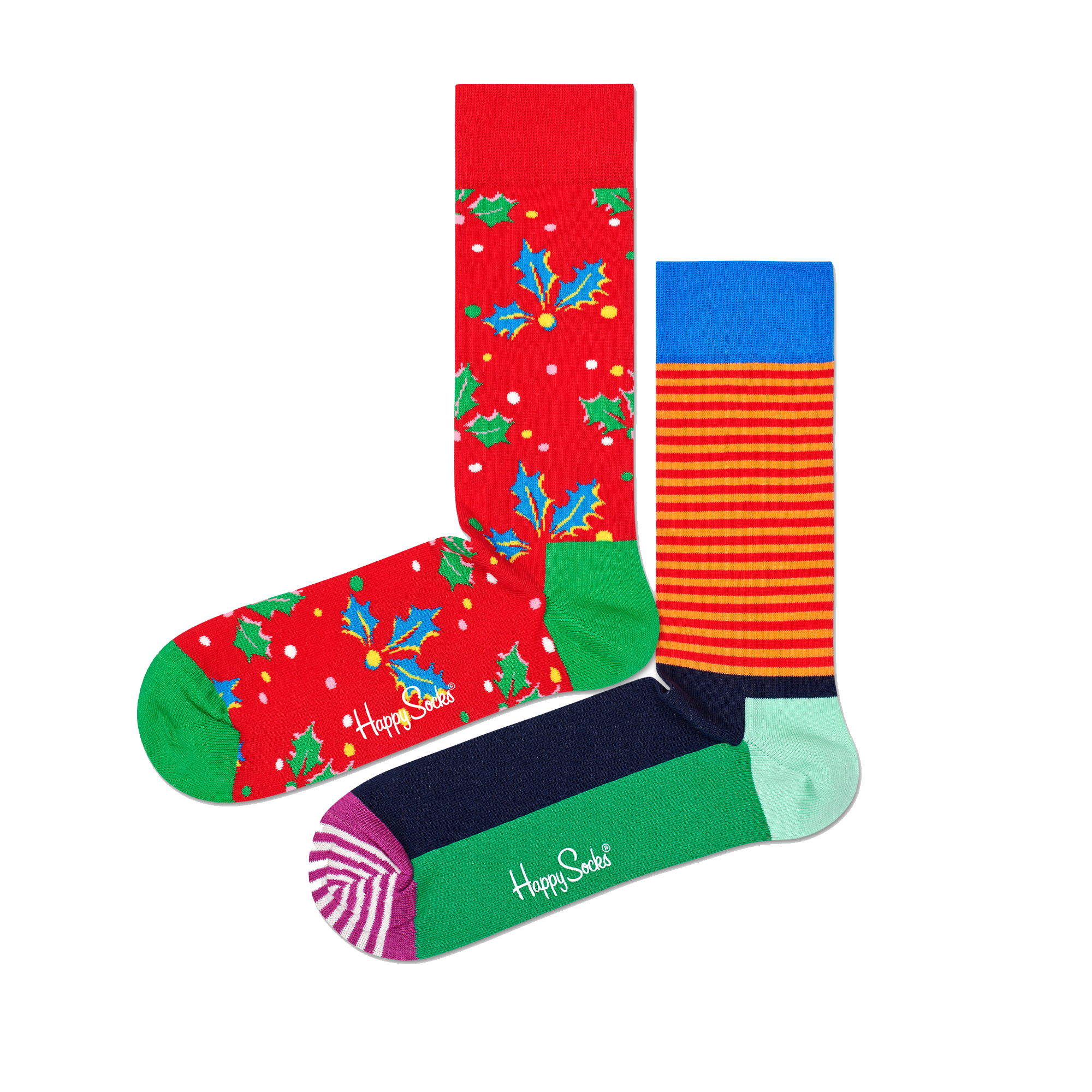 Par De Meiass Happy Socks Christmas Cracker Holly Gift Box - multicolor - undefined