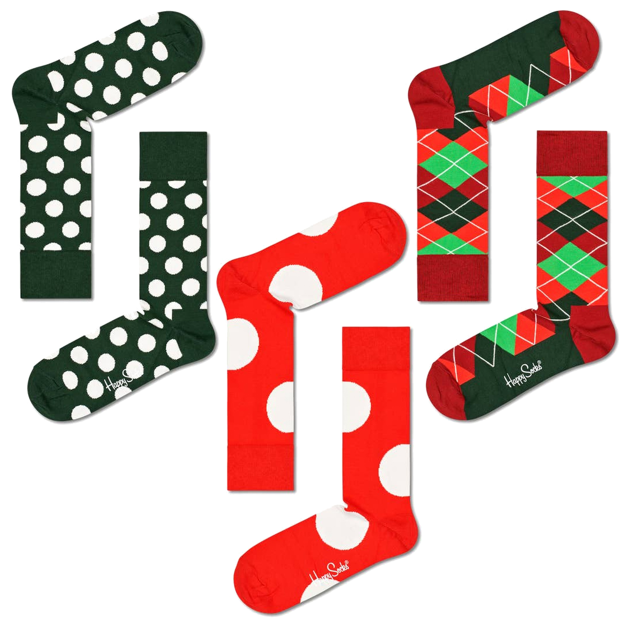 Pack 3 Pares De Meias Happy Socks Holiday Classics Gift Set - multicolor - 